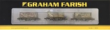 Graham Farish 377-235 16 Ton Steel Mineral Wagons in BR Grey Weathered Set of 3