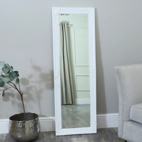 Tall long white ornate - white,