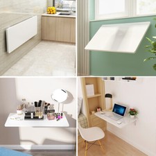 Wall Mounted Table Folding Laptop Tray Drop Down Dining Desk with Pair Brackets