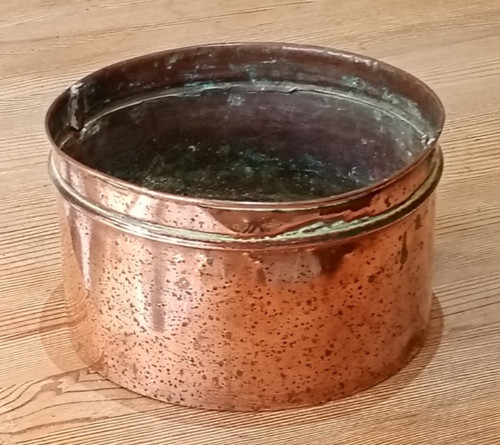 Thin pressed copper bowl - a,