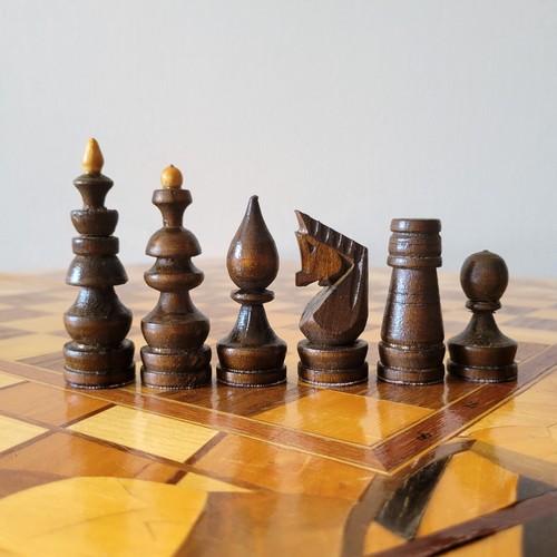 Large vintage wooden chess - chess, set