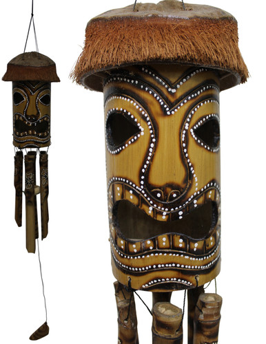 Tiki mask beautiful bamboo - mask,