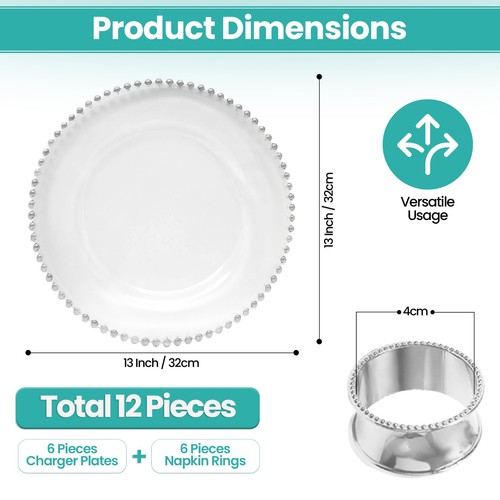 Glass charger plates - 13”,
