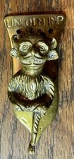 3.5" Vintage Lincoln Imp Brass Front Door Entry Knocker Gargoyle Creature Beast