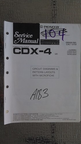 Pioneer cdx service manual - pioneer,