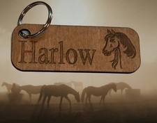 Personalised Horse Keyring Handmade Split Ring Personalised Horse Gift Key Fob