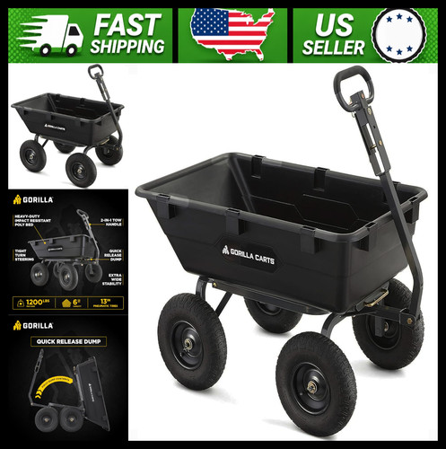 Gorilla carts heavy duty poly - gorilla,
