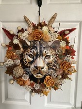 Large flower wreath featuring