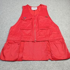Snickers Mens Tool Vest Size XL Red Utility Workwear Long Waistcoat Carpenter