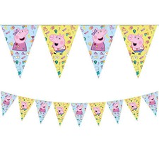 Peppa Pig Birthday Banner Party Flags Decoration Bunting Garland 2.3 Metres