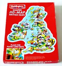 VINTAGE 338 PIECE SHAPED BRITISH ISLES JIG-MAP - WADDINGTONS 1983