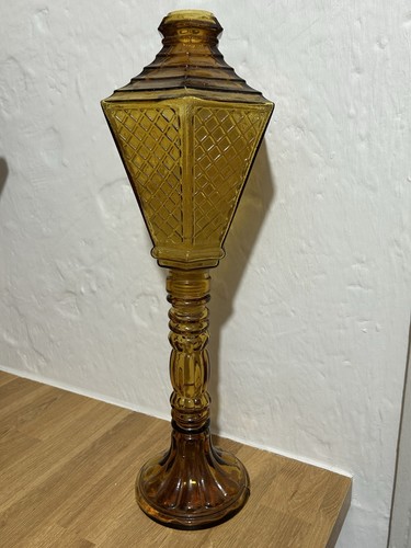Vtg empoli amber glass genie - amber,