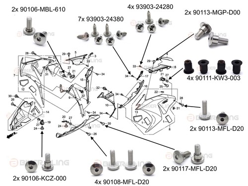 Honda cbr1000rr 2012 2016 s - 2012-2016, s/s