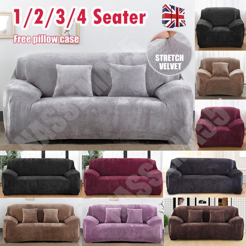 Velvet elastic stretch sofa - stretch,