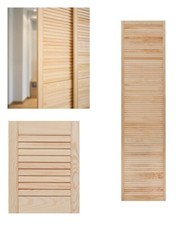 Natural Clear Pine Wood Door| Open Louvre Door| Wardrobe| Cupboard Door| Slatted