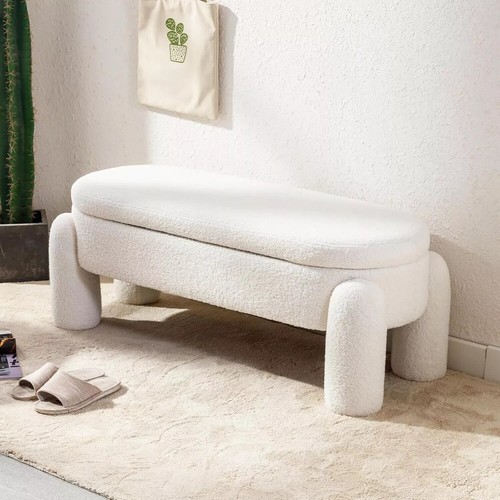 Teddy velvet storage bench - teddy,