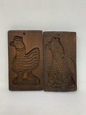 Vintage Primitive Wooden Butter Cookie Mold Press Stamps [A1-5-11]