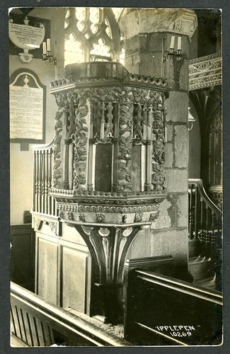 Ipplepen church pulpit near - ipplepen,