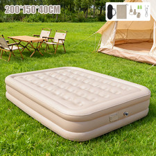King Air Bed Inflatable Camping Air Mattress, Built-in Electric Pump High Raised