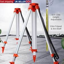Tripod and Staff Kit for Rotary or Dumpy Levels includes 1.5m Tripod & 5m Staff