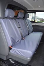 Grey Rear Bench Seat Covers Fully Tailored Fit Renault Trafic Crew Cab (01-14)