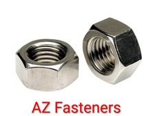 BSW Whitworth Hexagon Full Nuts A2 Stainless Steel 3/16 1/4 5/16 3/8"
