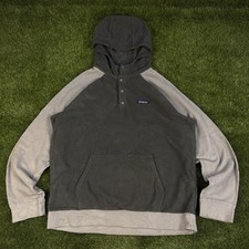 Patagonia Men’s Micro D Fleece Hoody Two-Tone Grey M Hooded Jumper Pullover