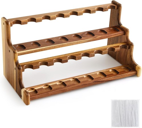 Acacia pipe stand holder for - pipe,