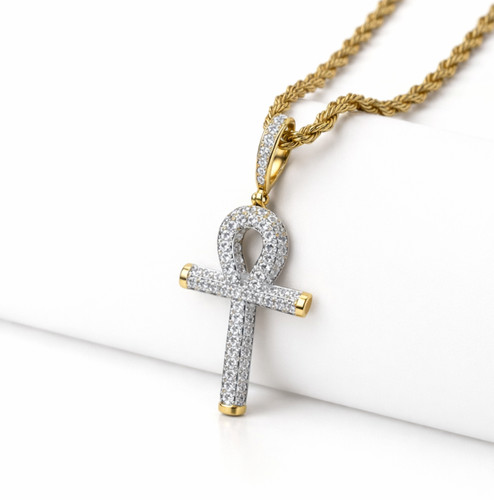 Egyptian ankh cross pendant - egyptian,