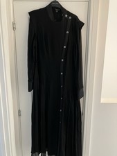 KAREN MILLEN, MILITARY BLACK DRESS, SIZE 12, WAS £169.00