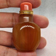 Exquisite hand-carved Chinese collection Inner Mongolia Gobi agate snuff bottle