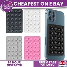 4x Double Side Silicon Suction Pad Mobile Phone Case Fixture Sticky Grip Band