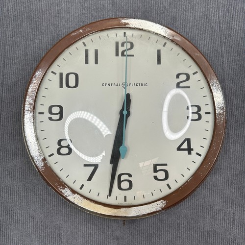 Vintage electric wall clock - vintage,