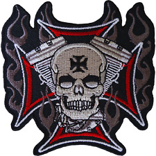 Skull Cross Patch Iron Sew On