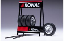 IXO Ronal Turbo Matte Chrome Set of 4 Wheels 1/18 Scale Diecast