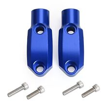 Aluminium 7/8" 22mm Front Master Cylinder Clamp 10mm Mirror Mount Adaptor Blue T