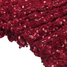 Sequin Fabric Red, 5 Yards Length 3.9 Feet Wide Velvet Fabric for Craft