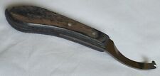 Farrier Hoof Trimming Knife Tool Curved Stainless Steel Blade with Wooden Handle