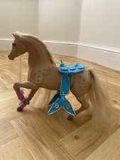 Rare 1989 Mattel Barbie Western Fun Sun Runner Horse With Saddle + Accessories