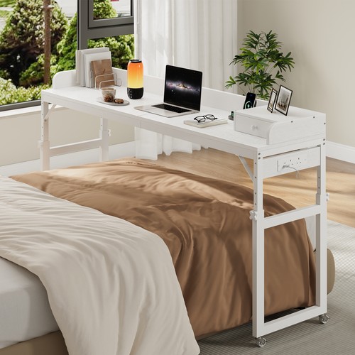 Overbed table with - table, wheels