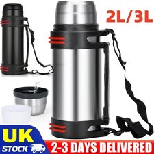 2L/3L Thermos Flask Stainless Unbreakable Vacuum Handle Drinks Bottle Leak-Proof