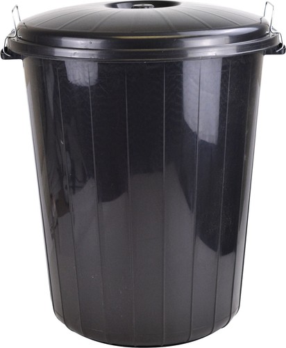 50l plastic black bin - plastic, garden
