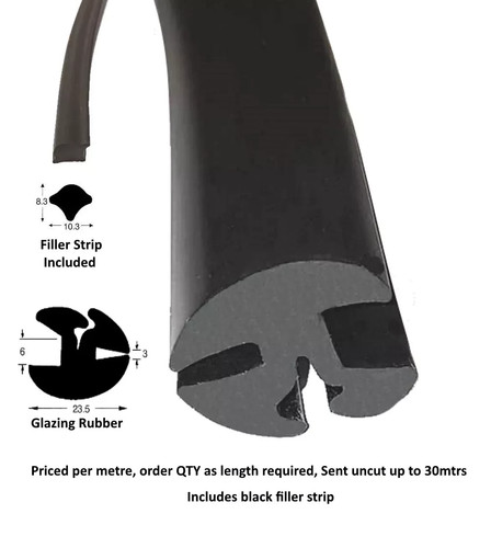 Rubber window glazing seal - rubber,