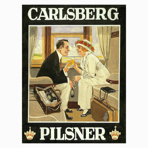 Carlsberg retro metal - metal, tin