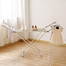 Airer Clothes Drying Rack Electric Heated Indoor Foldable Laundry Horse Dryer