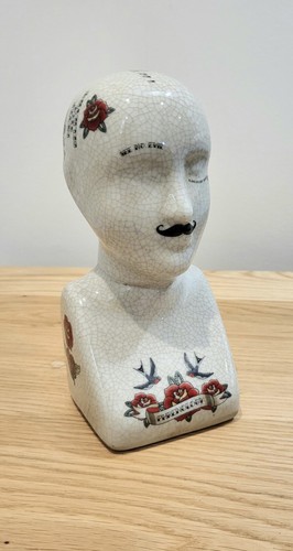 Phrenology head tattoo design - phrenology,