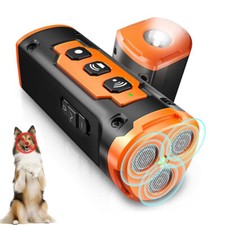 50Ft Dog Bark Deterrent Devices w/3pcs UltraSonic Emitters | No Bark | LED Light