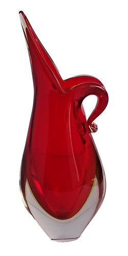 Large murano red glass - large,