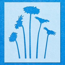 Flower Summer Design Stencil