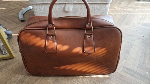 Vintage brown leather duffle - vintage,
